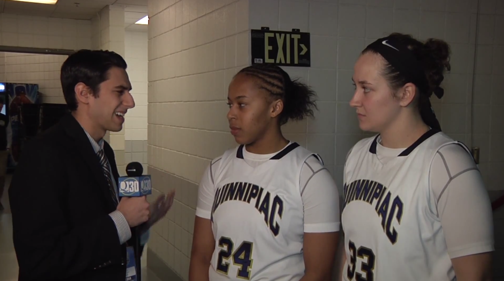 Jasmine Martin and Gillian Boo Abshire on Quinnipiacs playoff win against Monmouth