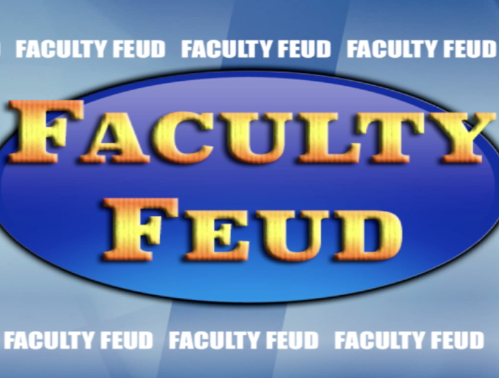Quinnipiac+students+and+faculty+fight+in+Faculty+Feud