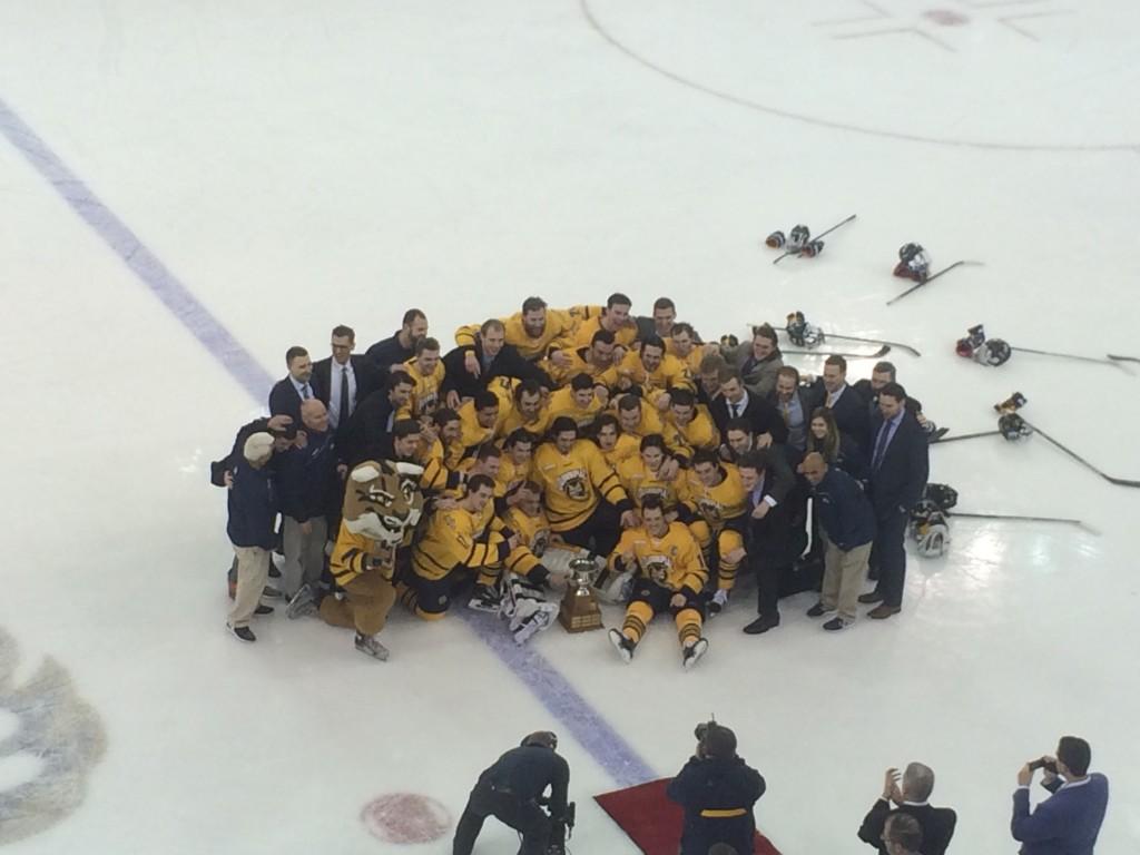 Quinnipiac wins Cleary Cup, wraps up regular season title defeating Brown 4-1
