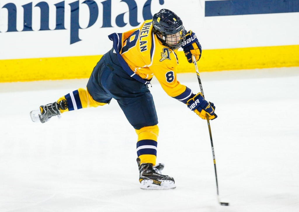 Weighing in on Alex Whelans journey to the Quinnipiac mens ice hockey team