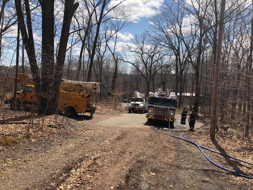 Brush Fire on York Hill Campus