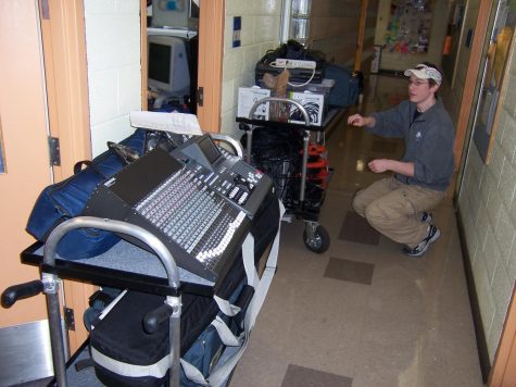 2006 - Equipment used for Live coverage of a basketball game in Burt Kahn Court